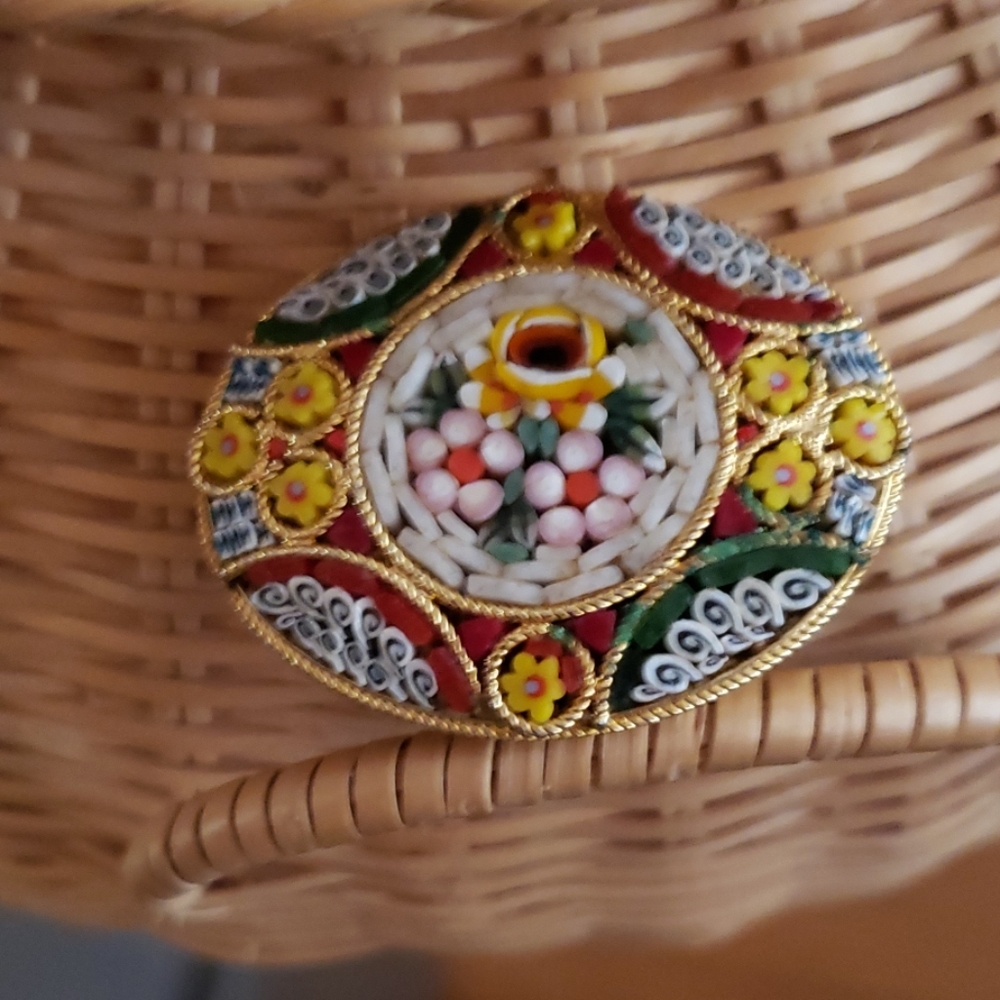 Vintage Micro Mosaic Brooch/Pin